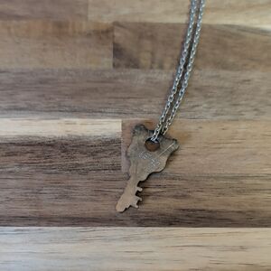 Silver Key Pendant Necklace
